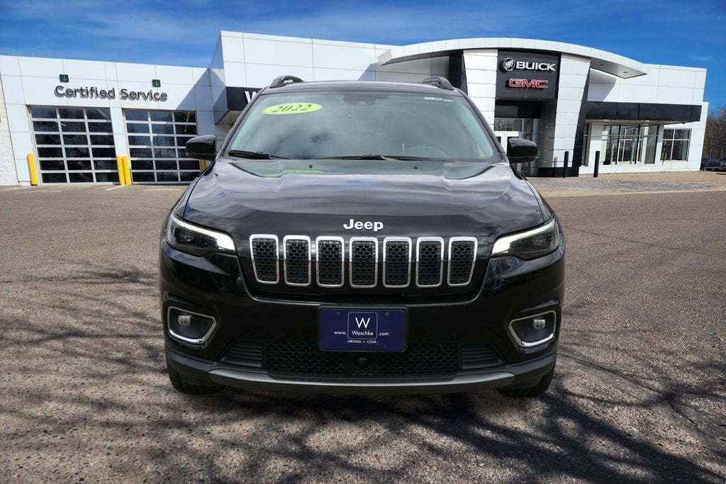 Used 2022 Jeep Cherokee Limited with VIN 1C4PJMDX6ND550703 for sale in Virginia, Minnesota